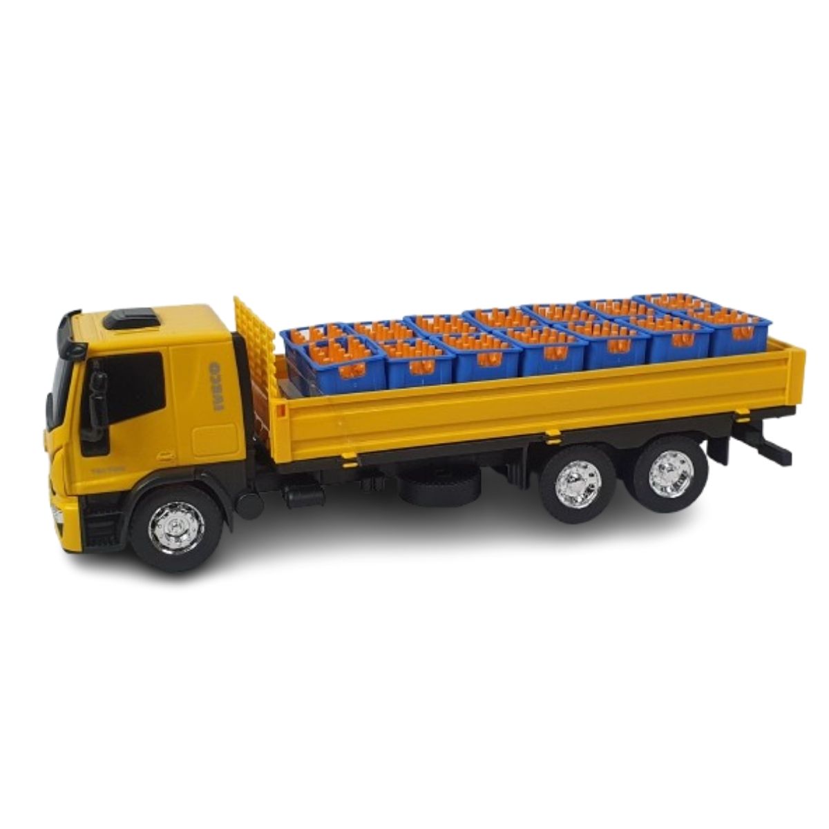 Brinquedo Caminhão De Bebidas Iveco Dropside Amarelo - Usual Brinquedo Caminhão De Bebidas Iveco Dropside Amarelo - Usual